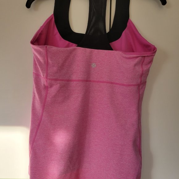 Lululemon Pink/Black Size 12 Workout Tank - Picture 2 of 2